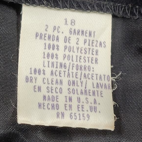 Chad Stevens Women’s 2-Piece Plaid Taffeta Velvet Suit Set Size 18 Made in USA - Picture 5 of 16